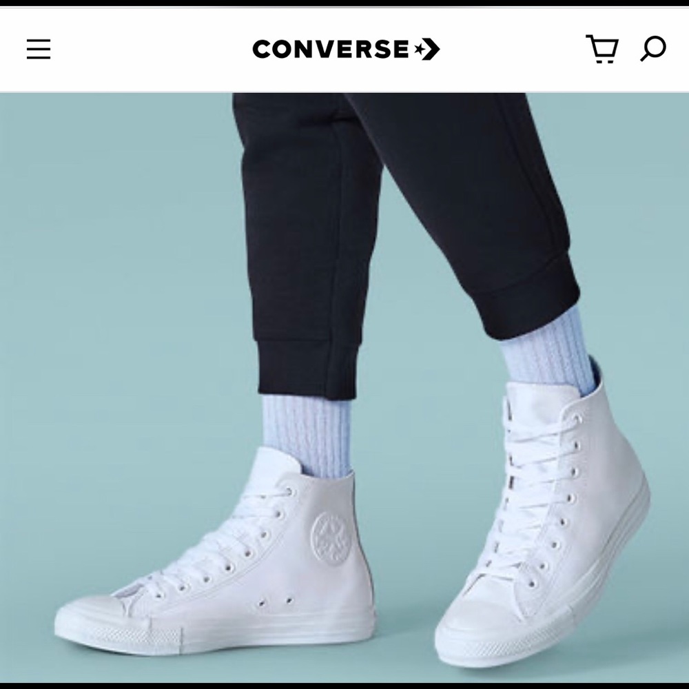 Leather converse hi top
